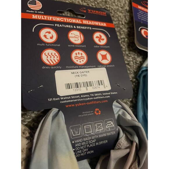 YUKON OUTFITTERS Sun Protection SPF 50 Lot 3 Sky Blue Hiking Tie Dye - Picture 4 of 6